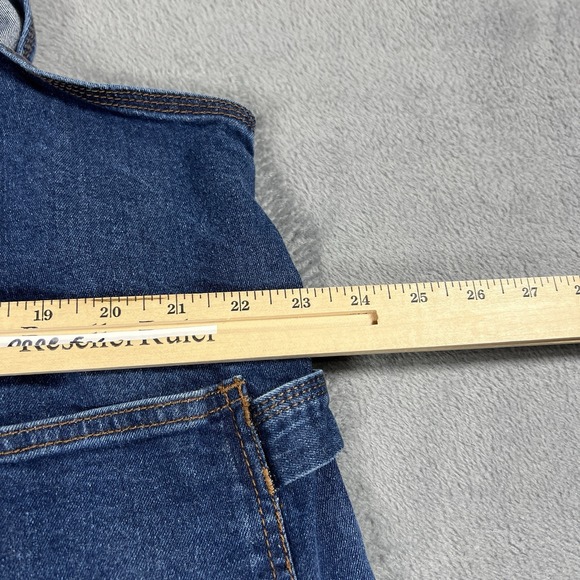 FiveBrother Bib Overalls 38x34 Blue Carpenter Workwear Construction Denim - Picture 8 of 11